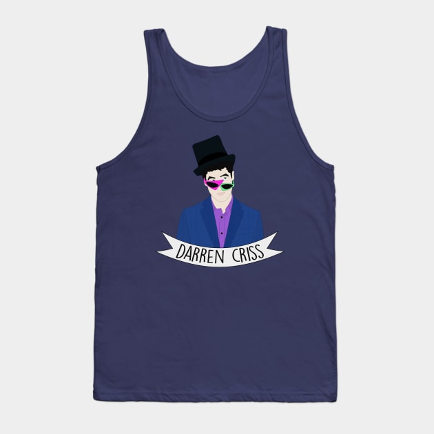 Darren With Funny Glasses Tank Top by byebyesally